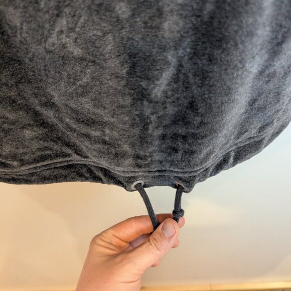 Athleta Gray Velour Turtleneck Sweatshirt, Sz M - Picture 5 of 7